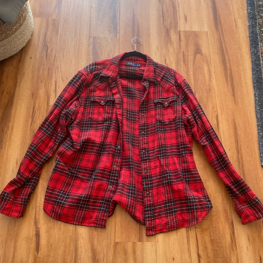 Ralph Lauren Red and Black Plaid Shirt
